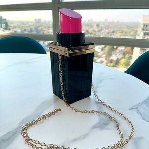 Vintage Plastic Pink Lipstick Purse